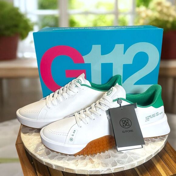 G/FORE G.112 P.U Leather Golf Shoes Snow/Toast Turf Rated Men’s Size 10 - Picture 4 of 15